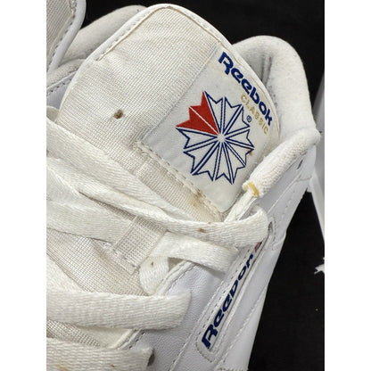 Reebok Ex‑o‑fit White Leather Sneakers Men’s 11.5 Retro Low‑Top Casual Shoes - thriftgoblin