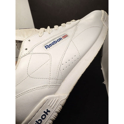 Reebok Ex‑o‑fit White Leather Sneakers Men’s 11.5 Retro Low‑Top Casual Shoes - thriftgoblin