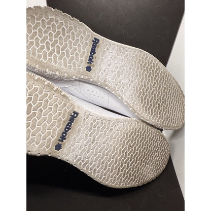 Reebok Ex‑o‑fit White Leather Sneakers Men’s 11.5 Retro Low‑Top Casual Shoes - thriftgoblin