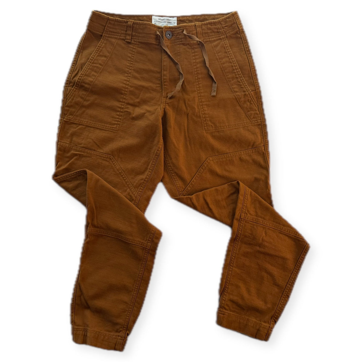 REI Co-op Tapered Utility Pants Rust Brown Drawstring Hem Size 30W x 32L - Thrift GoblinPants