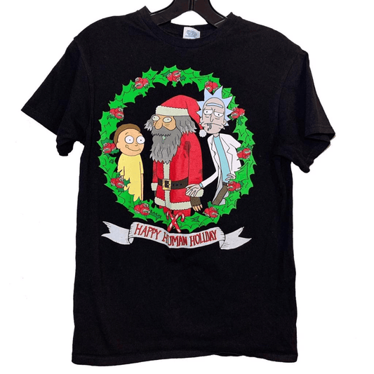 Rick And Morty Xmas Crewneck T-shirt - thriftgoblin