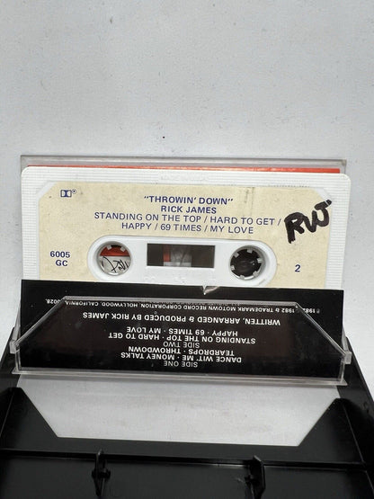 Rick James – Throwin' Down Cassette Tape, 1982 - Gordy 6005GC - thriftgoblin