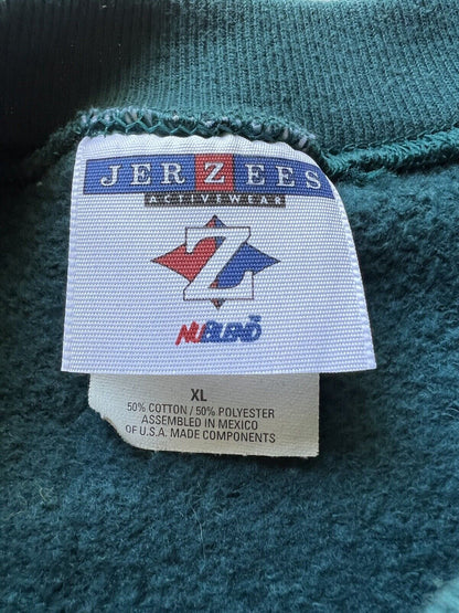 Ricoh Japan Camera Pullover Crewneck Sweater Mens Extra Large Green Jerzees - thriftgoblin
