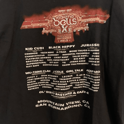 Rock The Bells X 2013 Rap Hip - Hop Festival Lineup Shirt Black Crewneck T-Shirt - thriftgoblin