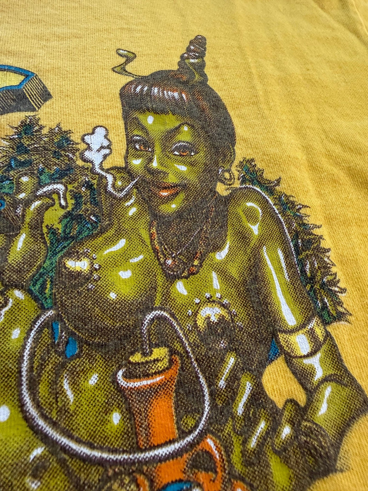 Rockin Jelly Bean Erosty Pop Back Print T-Shirt Yellow Size M 1998 - Thrift GoblinT-Shirt