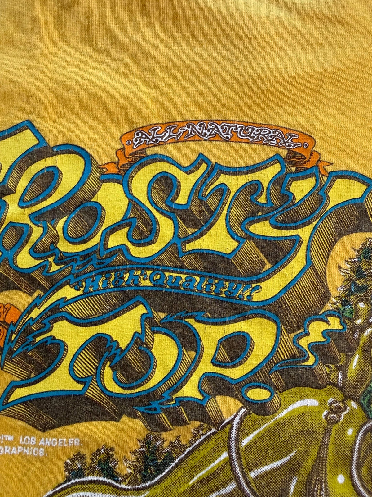 Rockin Jelly Bean Erosty Pop Back Print T-Shirt Yellow Size M 1998 - Thrift GoblinT-Shirt