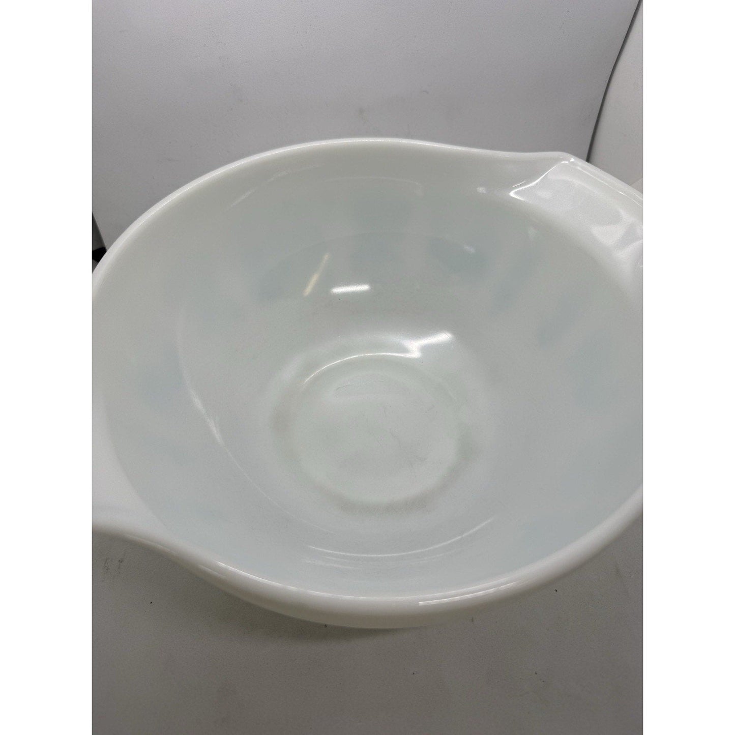 Rooster Pyrex 2 1/2 QT Cinderella Mixing Bowl 443 Turquoise On White Butterprint - thriftgoblin