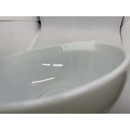 Rooster Pyrex 2 1/2 QT Cinderella Mixing Bowl 443 Turquoise On White Butterprint - thriftgoblin