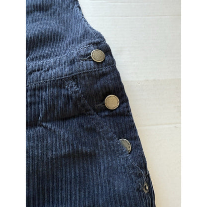Roxy Backyard Escape Corduroy Overalls Navy Blue XS NWT Adjustable Straps Ladies - thriftgoblin
