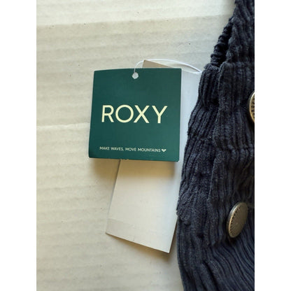 Roxy Backyard Escape Corduroy Overalls Navy Blue XS NWT Adjustable Straps Ladies - thriftgoblin
