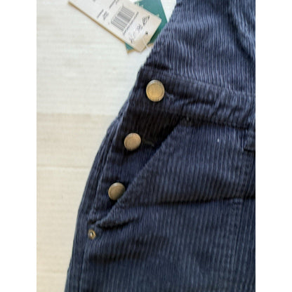 Roxy Backyard Escape Corduroy Overalls Navy Blue XS NWT Adjustable Straps Ladies - thriftgoblin