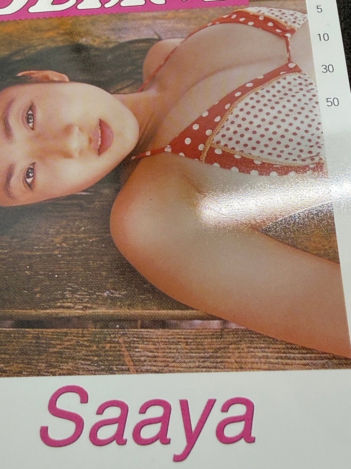 Saaya Weekly Playboy Polka Dot Bikini Unused Japanese Telephone Card (Teleca) - Thrift GoblinTelephone Card