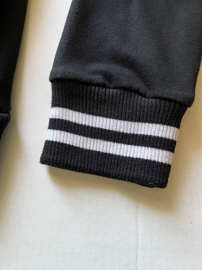 Saks Fifth Avenue Crewneck Sweater Men’s L Pockets Stripe Wrist - thriftgoblin
