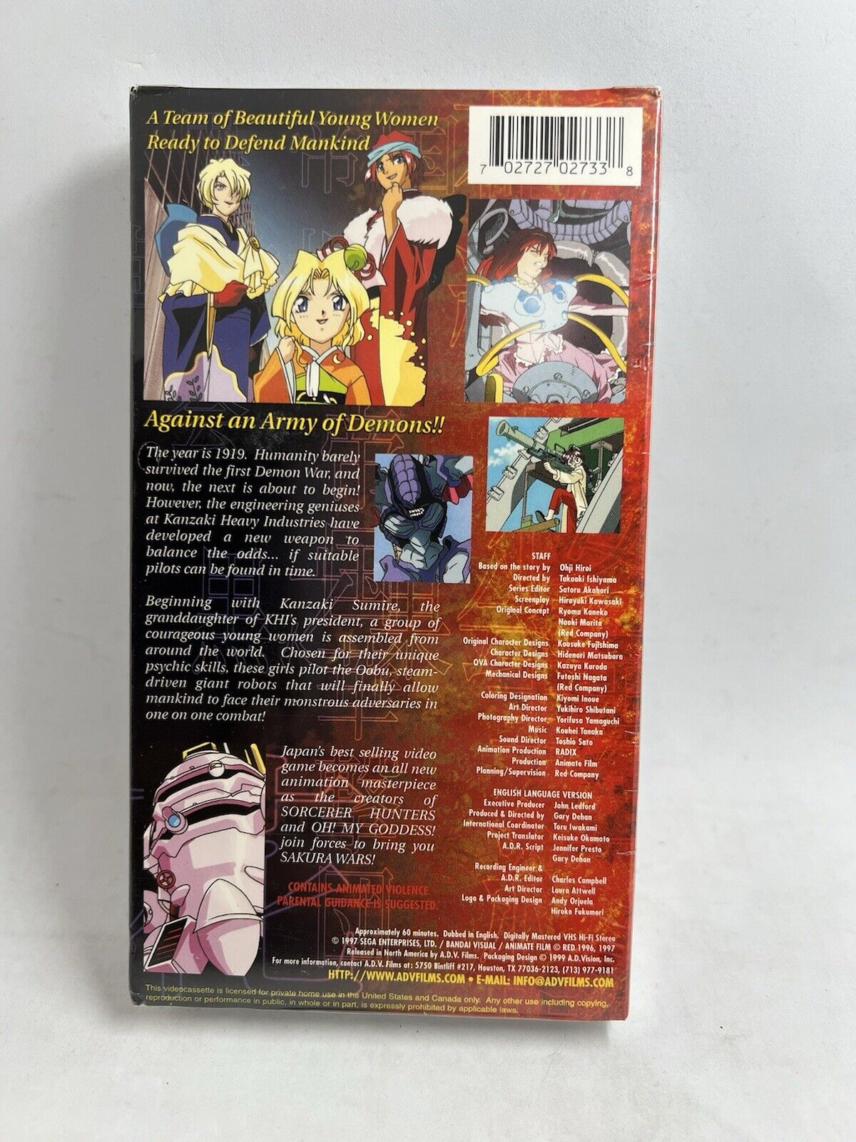 Sakura Wars Spirit Warriors Vol 1 (VHS, 1997, Japanese) ADV Films Video Game - thriftgoblin
