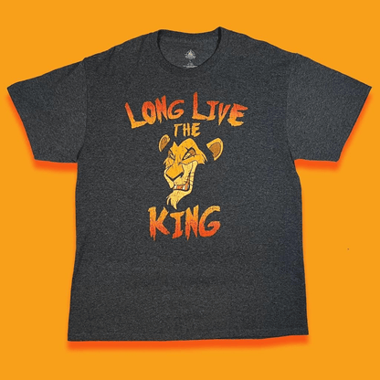 Scar Disney's Lion King "Long Live the King" Crewneck T-Shirt Graphic Mens Large - thriftgoblin