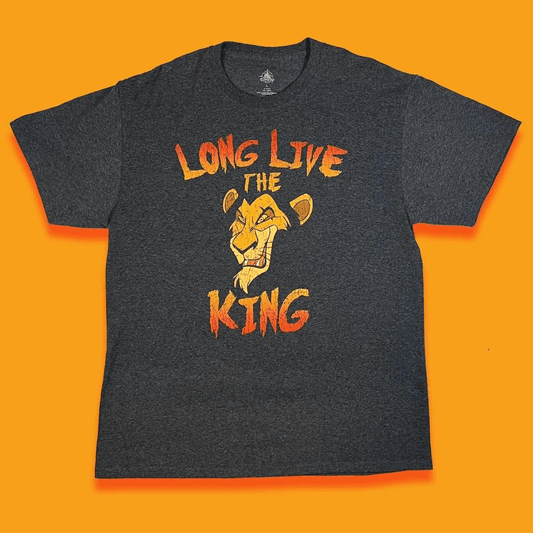 Scar Disney's Lion King "Long Live the King" Crewneck T-Shirt Graphic Mens Large - thriftgoblin