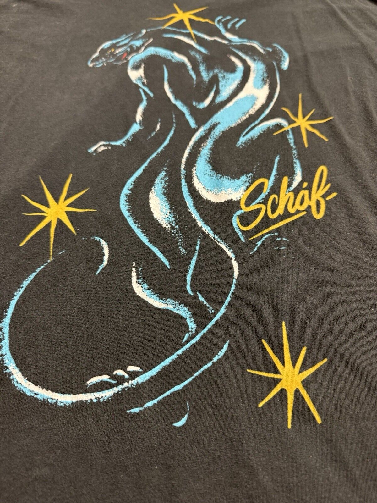 Schaf Zumies Panther Traditonal Art Tattoo Black Tshirt Mens XL Short Sleeve Top - thriftgoblin