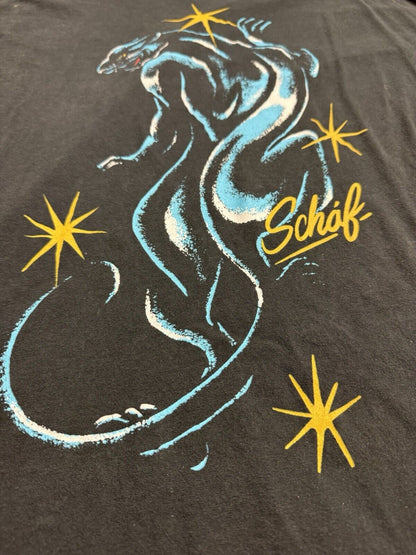 Schaf Zumies Panther Traditonal Art Tattoo Black Tshirt Mens XL Short Sleeve Top - thriftgoblin