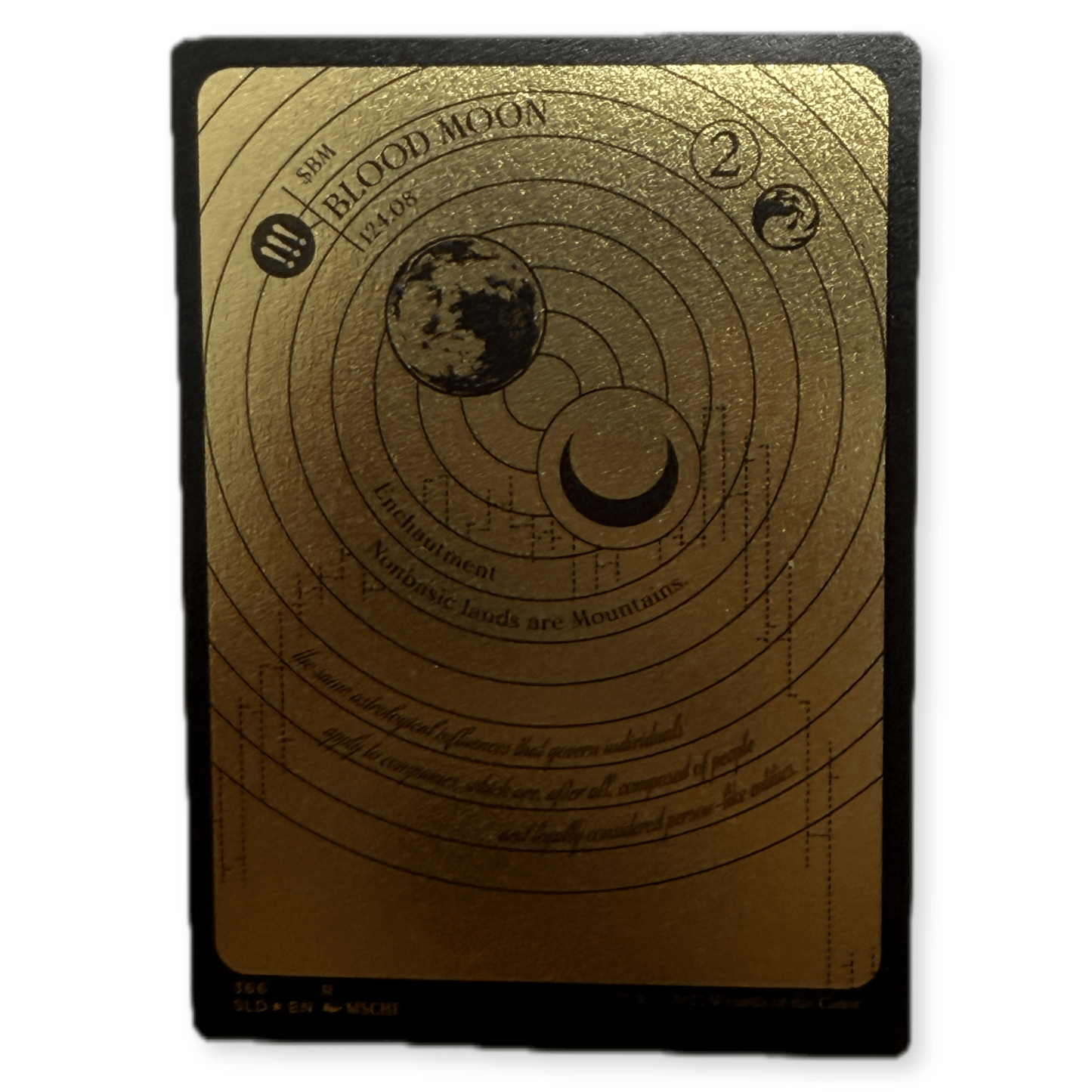 Secret Lair x MSCHF Blood Moon 366 Gold Foil Etched MTG Rare - thriftgoblinTrading Card