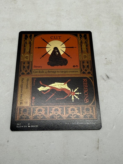 Secret Lair x MSCHF Cut // Ribbons 367 Gold Foil Etched MTG Rare - thriftgoblinTrading Card