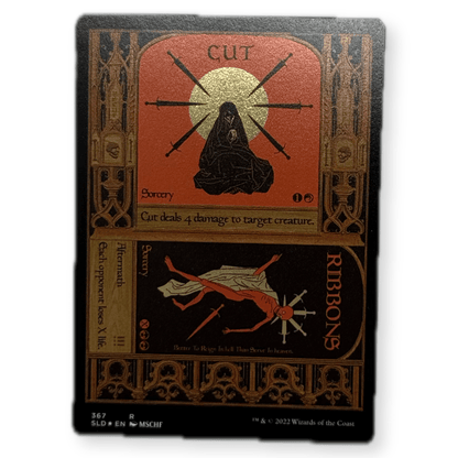 Secret Lair x MSCHF Cut // Ribbons 367 Gold Foil Etched MTG Rare - thriftgoblinTrading Card