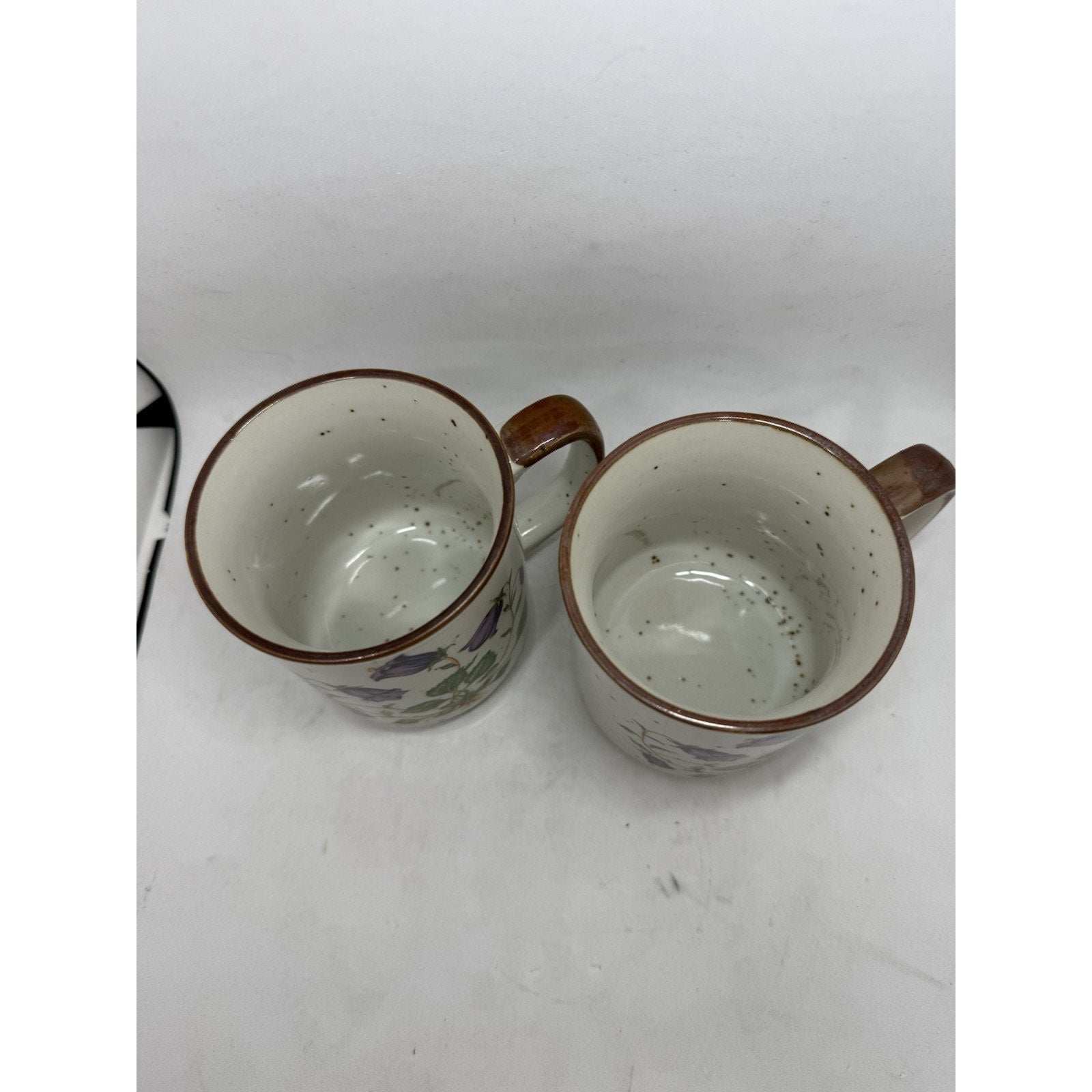 Set Hearthside Buffet Ware 552 Speckled Purple Bell Flower Coffee Mug Japan CD21 - thriftgoblin