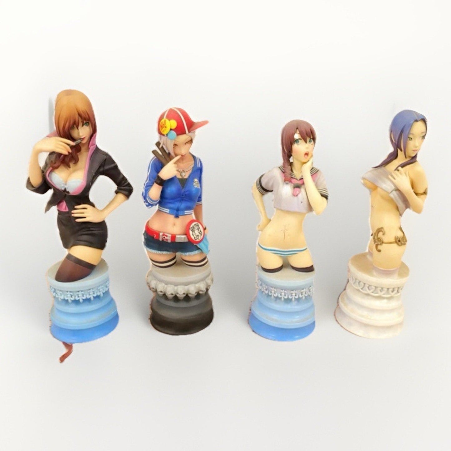 Shunya Yamashita Kotobukiya Anime Bust Figure Lot Coldcast Porcelain Set - thriftgoblin