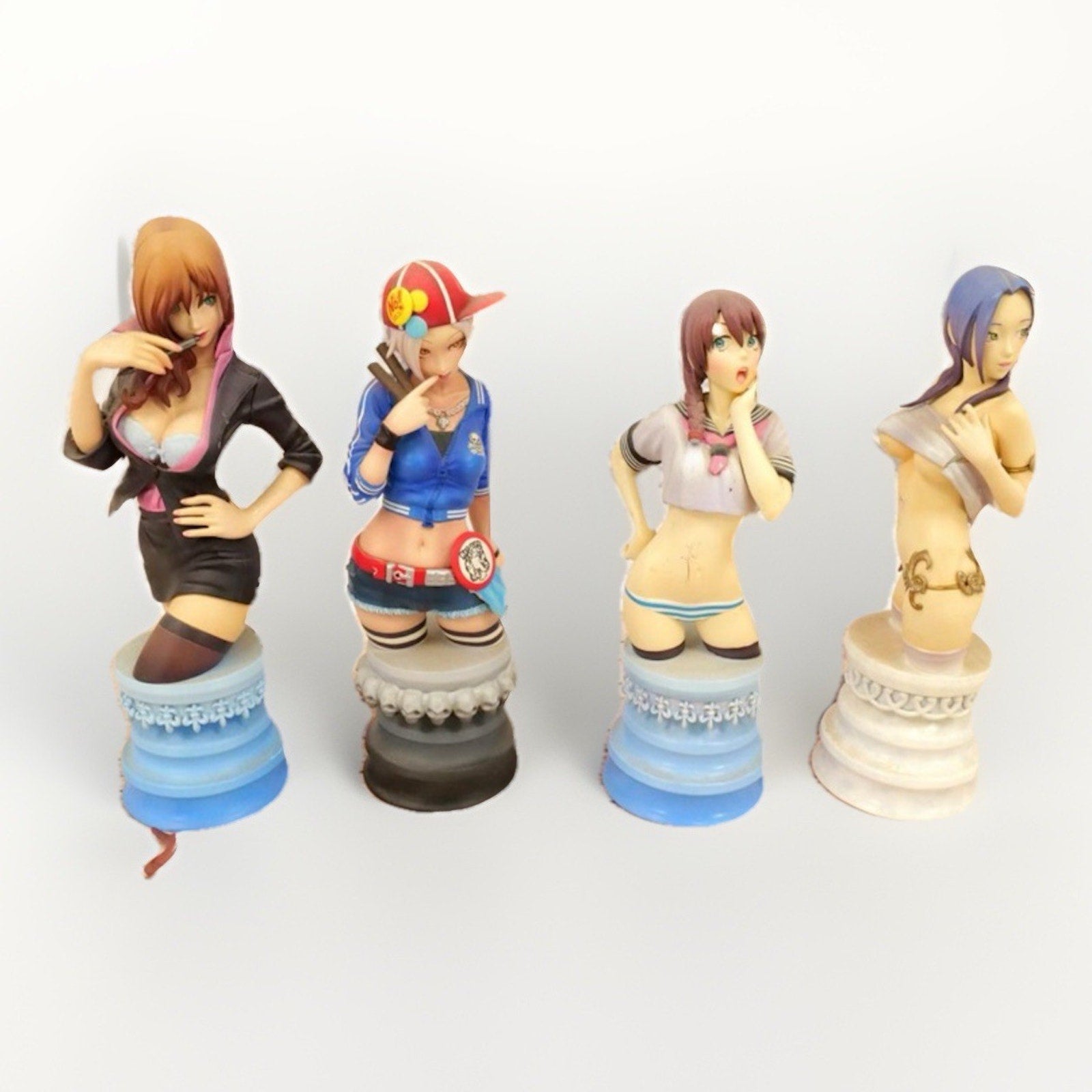 Shunya Yamashita Kotobukiya Anime Bust Figure Lot Coldcast Porcelain Set - thriftgoblin