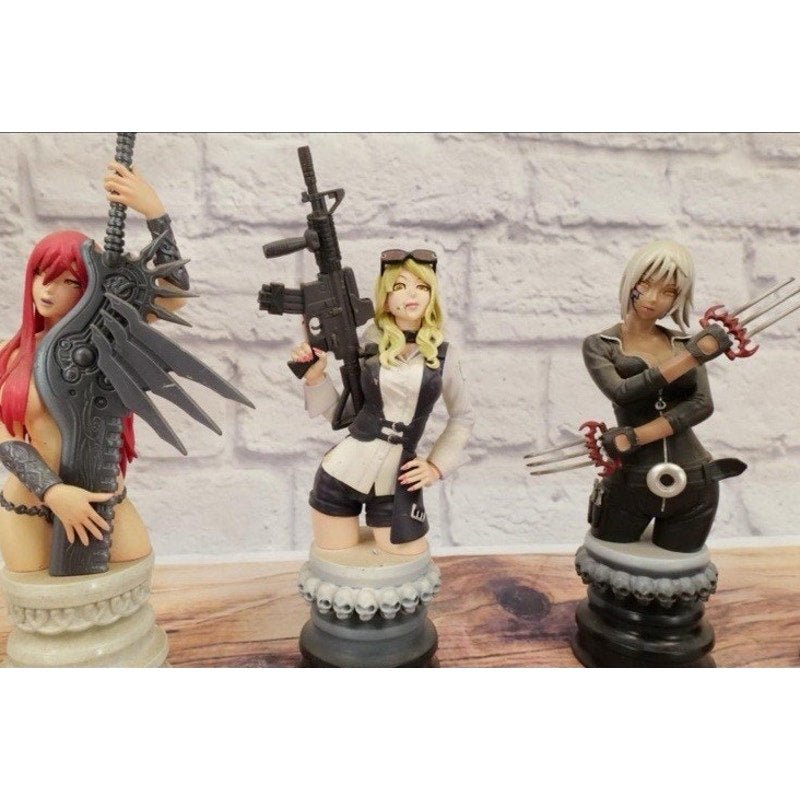 Shunya Yamashita Kotobukiya Anime Bust Figure Lot Coldcast Porcelain Set - thriftgoblin