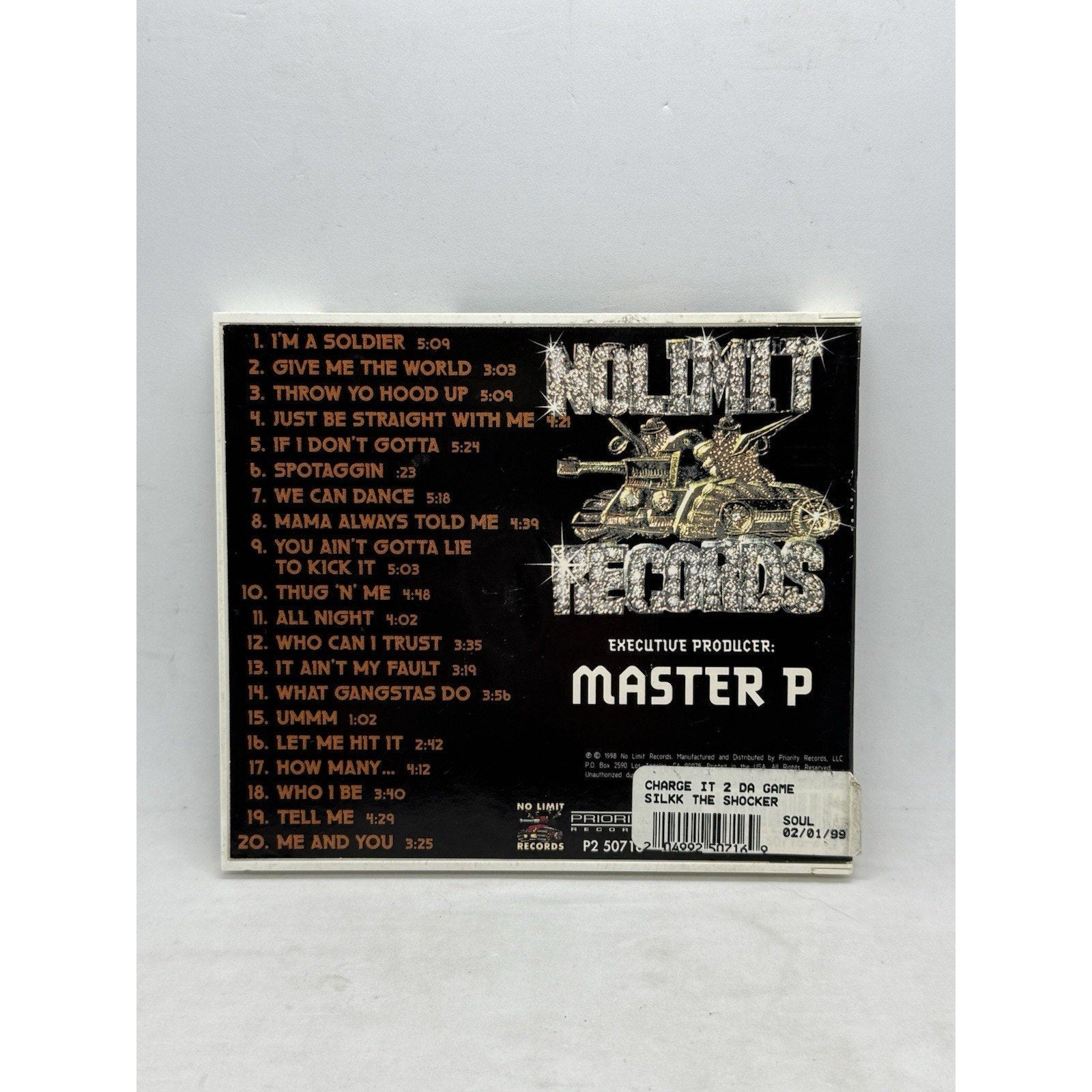 Silkk The Shocker – Charge It 2 Da Game CD 1999 No Limit Records OOP Tested Bay - thriftgoblin