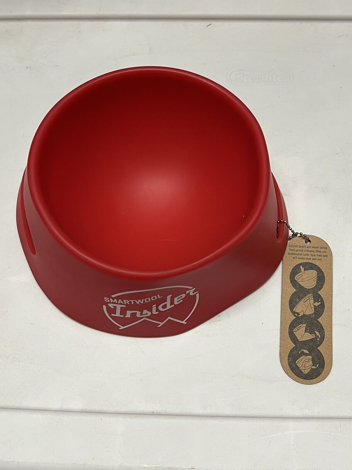 Smartwool Insider Members Only Sili Foldable Pet Bowl Red 32oz Travel Hiking Dog - thriftgoblin
