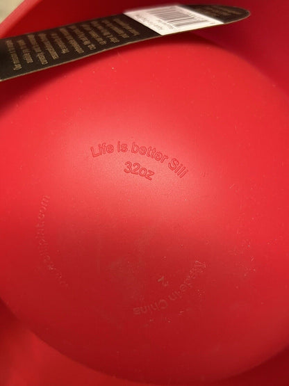 Smartwool Insider Members Only Sili Foldable Pet Bowl Red 32oz Travel Hiking Dog - thriftgoblin
