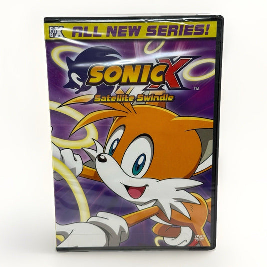 Sonic X Satellite Swindle DVD Sealed FoxBox 4Kids FUNimation 2003 Anime Knuckles - thriftgoblin
