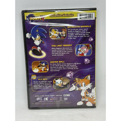 Sonic X Satellite Swindle DVD Sealed FoxBox 4Kids FUNimation 2003 Anime Knuckles - thriftgoblin