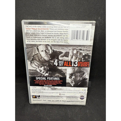 Sons of Anarchy: Season 3 - DVD Set Motorcycle AMC - thriftgoblin