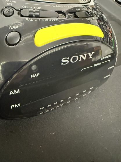 Sony PSYC CD Player AM/FM Radio ICFCD832 Black Tested Walkman Decor Graffiti Y2K - thriftgoblin