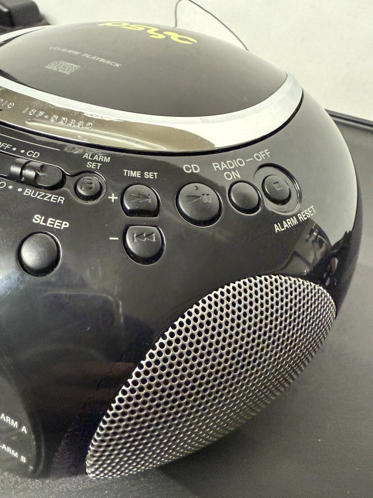 Sony PSYC CD Player AM/FM Radio ICFCD832 Black Tested Walkman Decor Graffiti Y2K - thriftgoblin