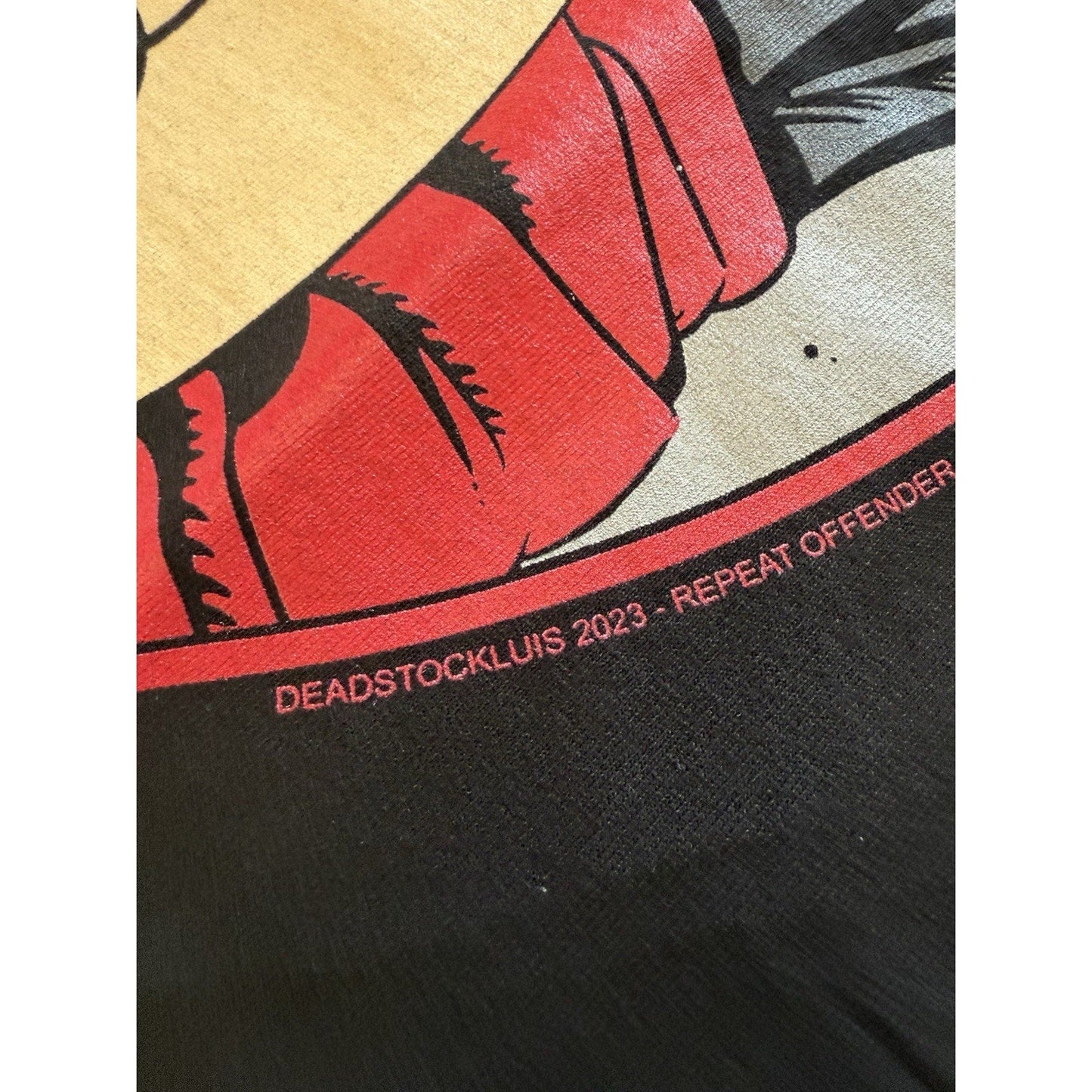 SPIDER - MAN Black Cat Bootleg Tee DeadstockLuis 2023 Repeat Offender L Lewd - thriftgoblin