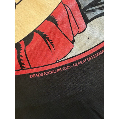 SPIDER - MAN Black Cat Bootleg Tee DeadstockLuis 2023 Repeat Offender L Lewd - thriftgoblin