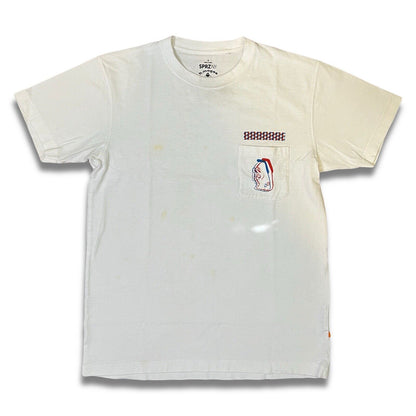 SPRZ NY B Mcgee Size S White T-shirt 100% Cotton Uniqlo Graffiti Twist Bay Area - thriftgoblin