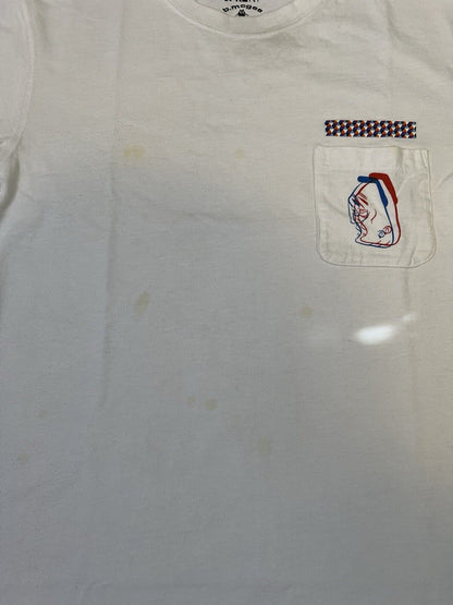 SPRZ NY B Mcgee Size S White T-shirt 100% Cotton Uniqlo Graffiti Twist Bay Area - thriftgoblin