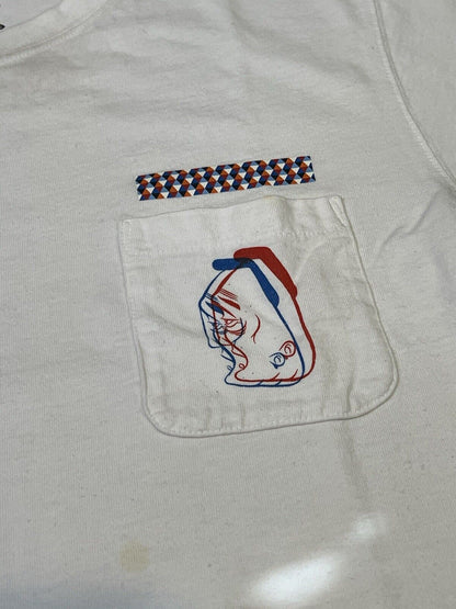 SPRZ NY B Mcgee Size S White T-shirt 100% Cotton Uniqlo Graffiti Twist Bay Area - thriftgoblin