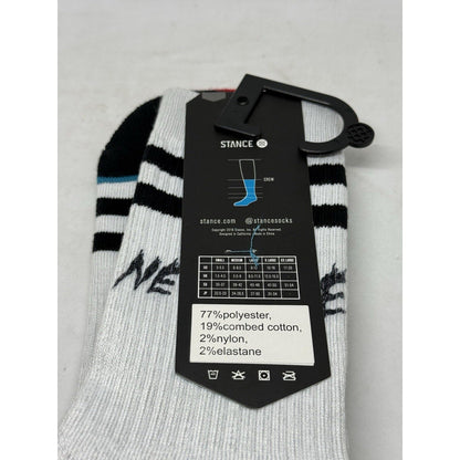 Stance x Neckface Classic Crew Socks Large 9-12 NWT White Horror Skate Art Graff - thriftgoblin