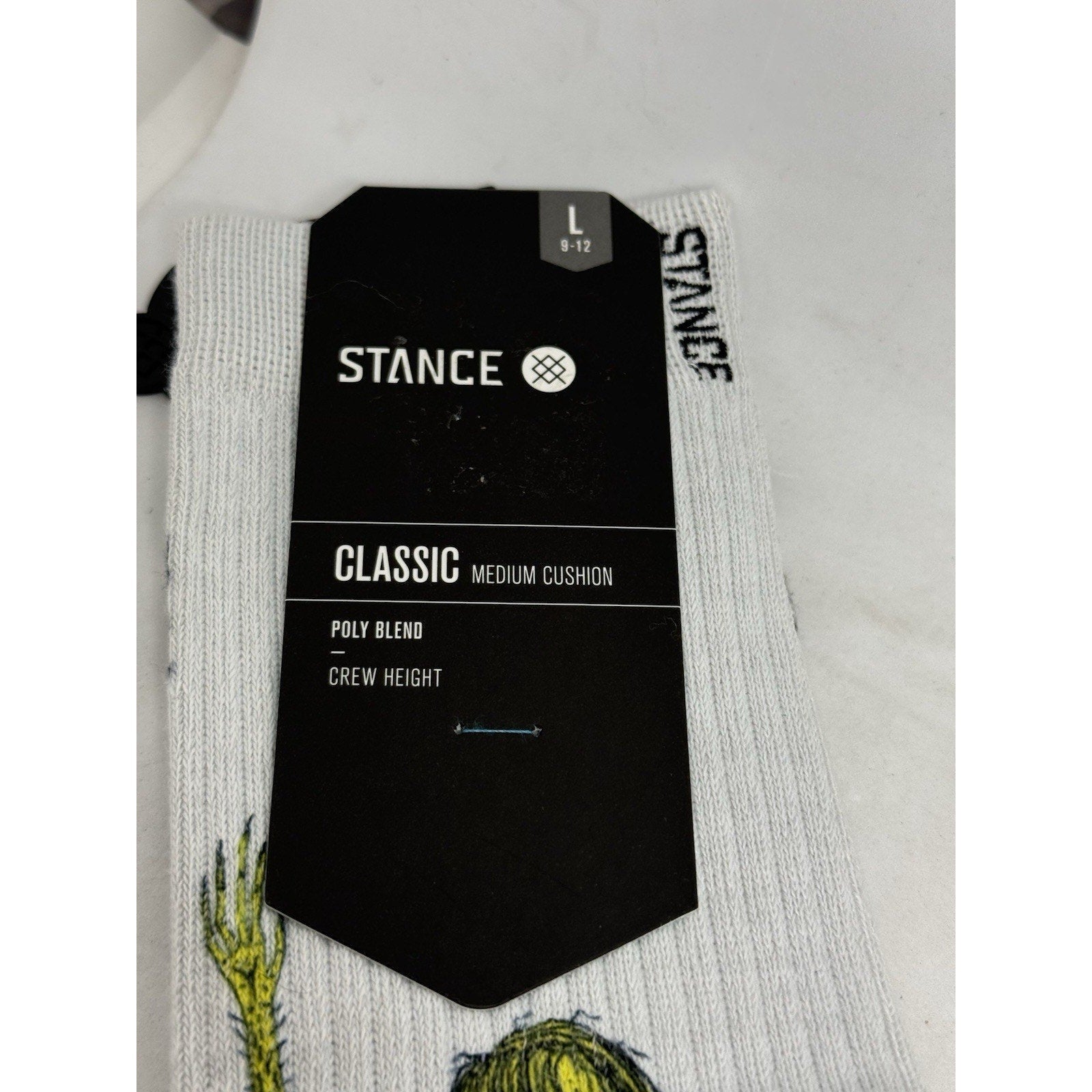Stance x Neckface Classic Crew Socks Large 9-12 NWT White Horror Skate Art Graff - thriftgoblin
