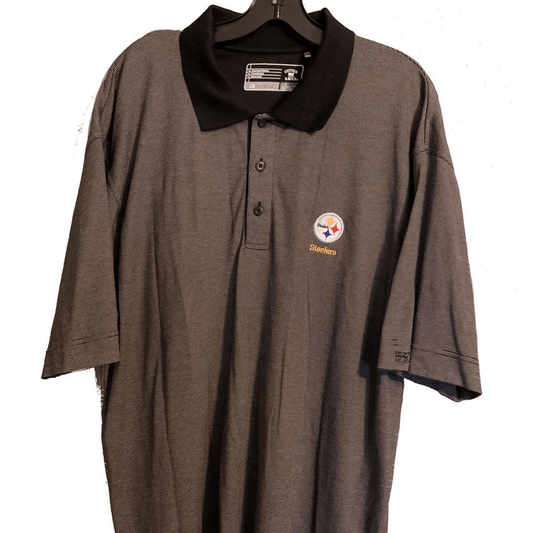 Steeler’s Mens Polo Short Sleeve Striped - thriftgoblin