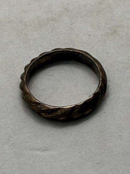 Sterling Silver 925 Twisted Rope Band Ring