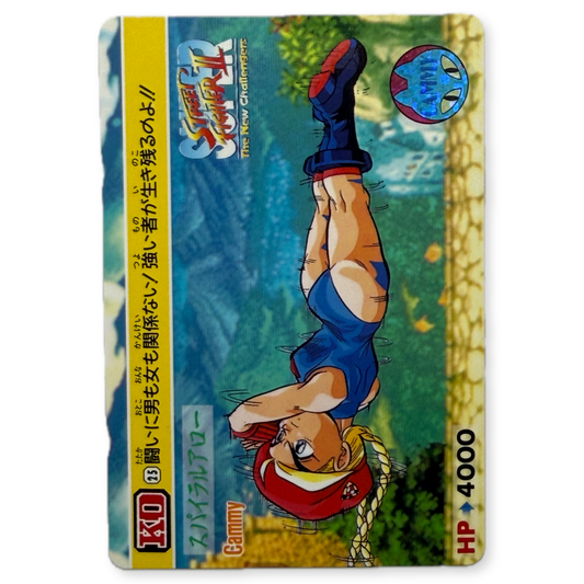Street Fighter II Cammy HP 4000 Bandai 1994 New Challengers Card Japan - Thrift GoblinTrading Card