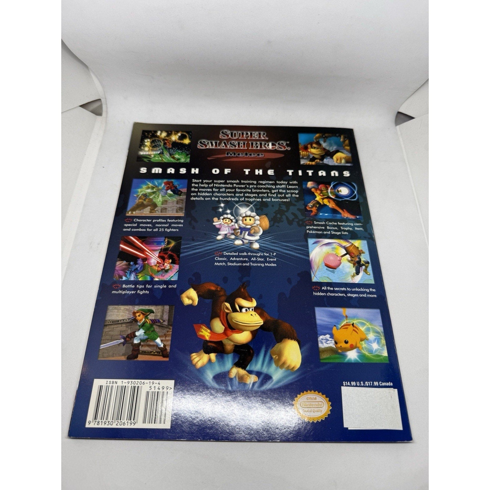 Super Smash Bros Melee Official Nintendo Power Player's Guide GameCube 2001 - thriftgoblin