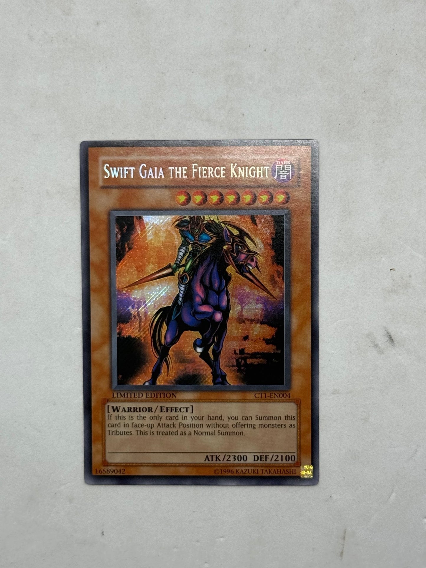 Swift Gaia the Fierce Knight CT1-EN004 Limited Edition Yu-Gi-Oh - thriftgoblinTrading Card