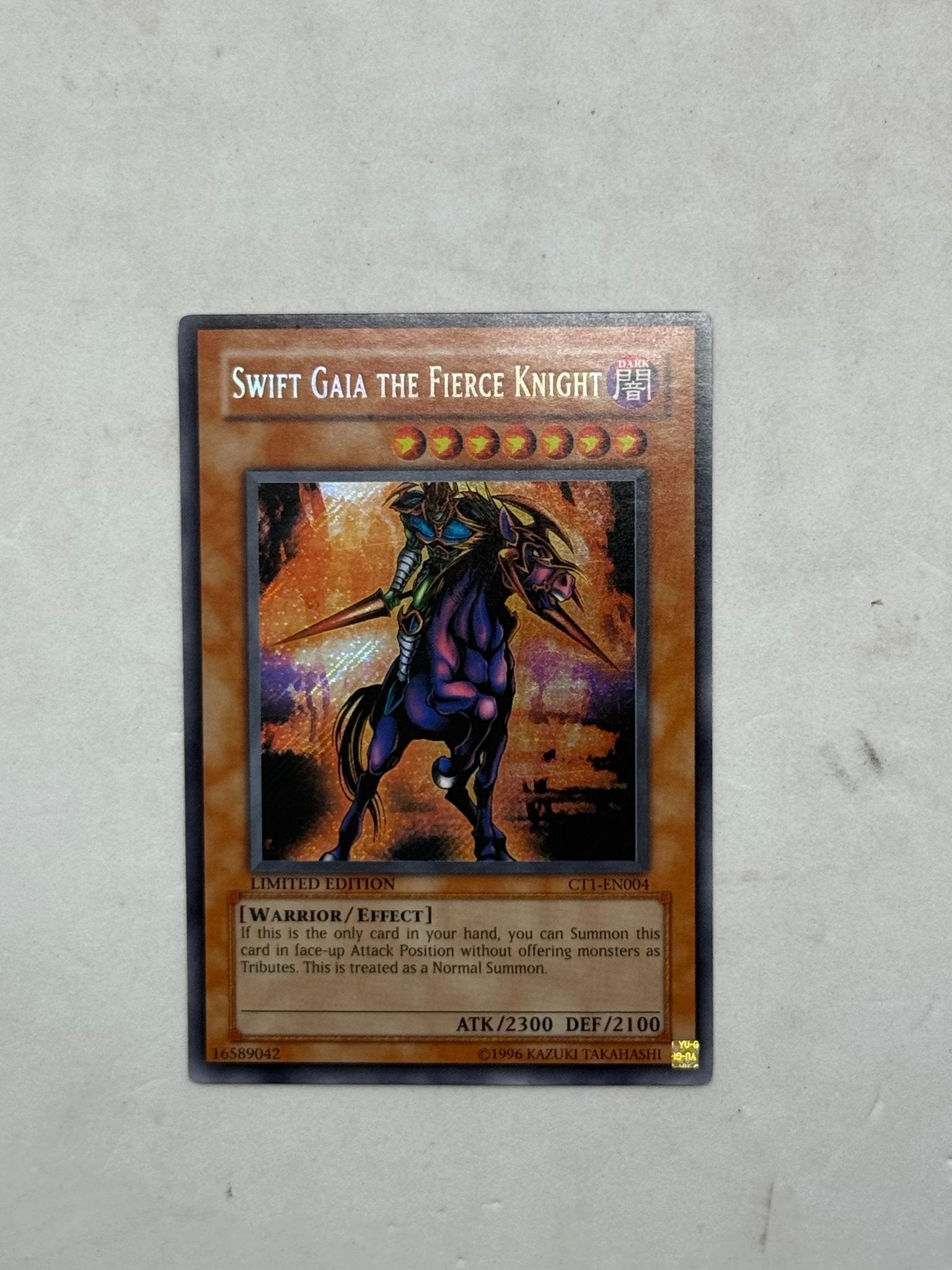 Swift Gaia the Fierce Knight CT1-EN004 Limited Edition Yu-Gi-Oh - thriftgoblinTrading Card